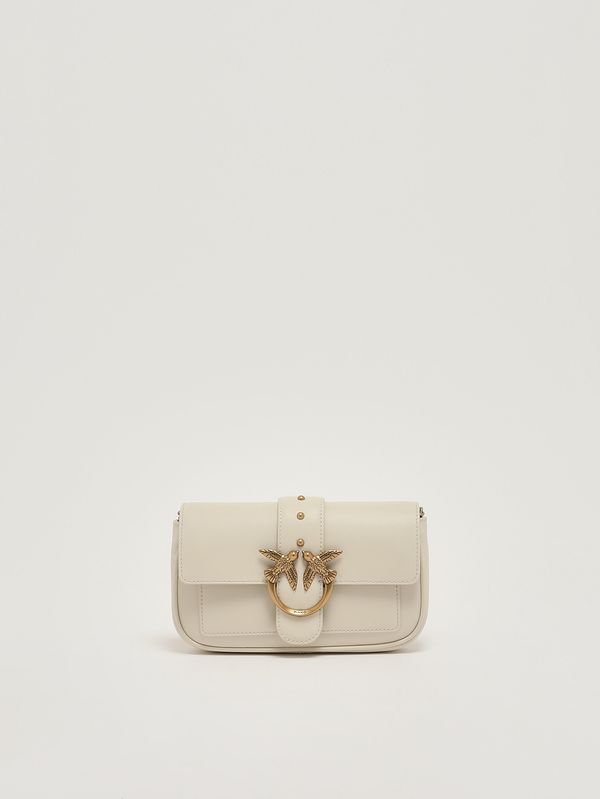 Sac Love One Pocket en cuir pour femme Blanc Pinko