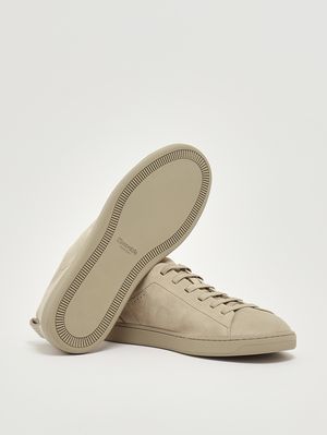 4. Rochdale-Sneaker aus Veloursleder Hellbeige