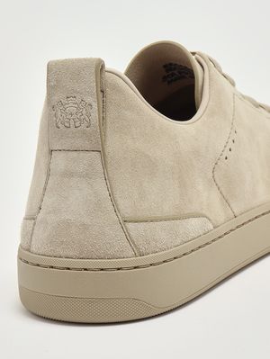 5. Rochdale-Sneaker aus Veloursleder Hellbeige