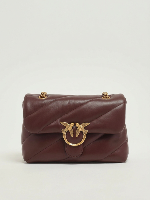 Bolso de mujer Love Puff Classic CL de piel Borgoña Pinko