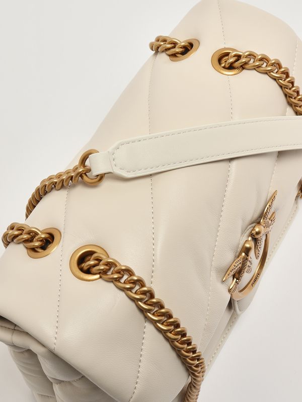5. Damenhandtasche Love Puff Classic CL aus Leder Weiß Pinko 100038a0f2