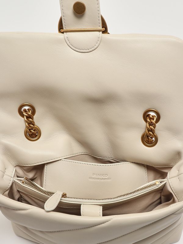 6. Damenhandtasche Love Puff Classic CL aus Leder Weiß Pinko 100038a0f2