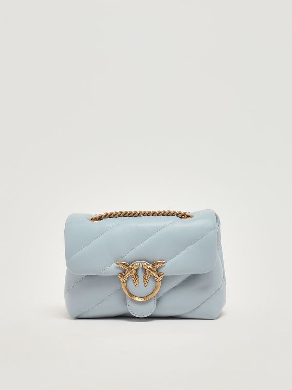 1. Bolso de mujer Love Puff Mini de piel Azul Claro Pinko 100039a0f2