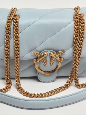 5. Bolso de mujer Love Puff Mini de piel Azul Claro