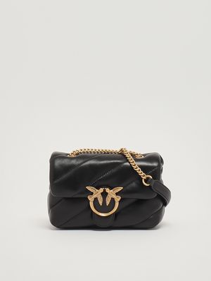 4. Bolso de mujer Love Puff Mini de piel Negro