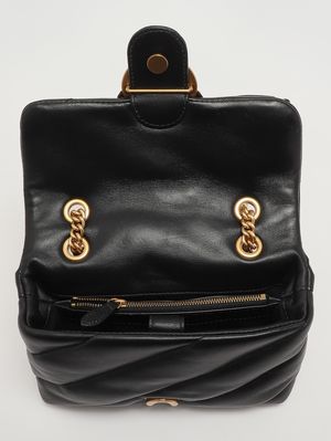 6. Bolso de mujer Love Puff Mini de piel Negro