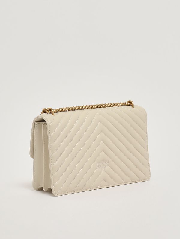 2. Borsa donna Love One Classic DC in pelle Bianco Pinko 100941a0gk