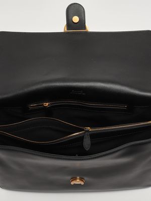 4. Women's Love One Extra Slouchy leather bag Black
