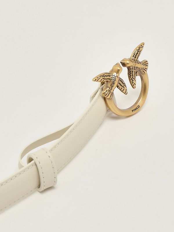3. Ceinture femme Love Berry H2 en cuir Blanc Pinko 100143a0f1
