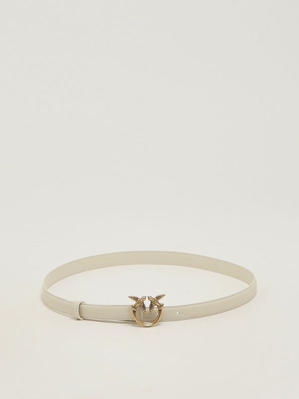 Ceinture femme Love Berry H2 en cuir Blanc Pinko