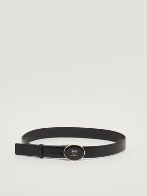 1. Ceinture femme Round Enamel H2-8 en cuir Noir