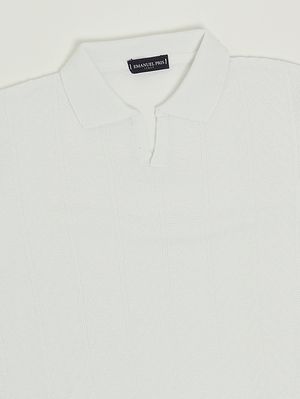 3. Polo de algodón para niño Blanco
