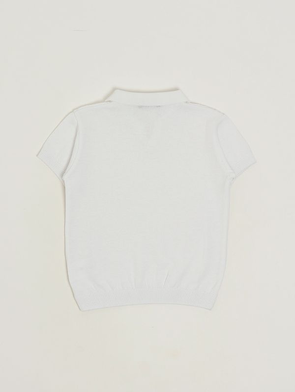 2. Polo en coton pour garçon Blanc Emanuel Pris ets2214b