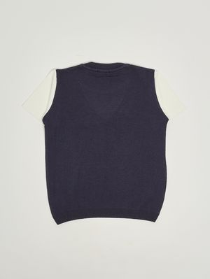 2. T-shirt en coton pour garçon Bleu-Blanc
