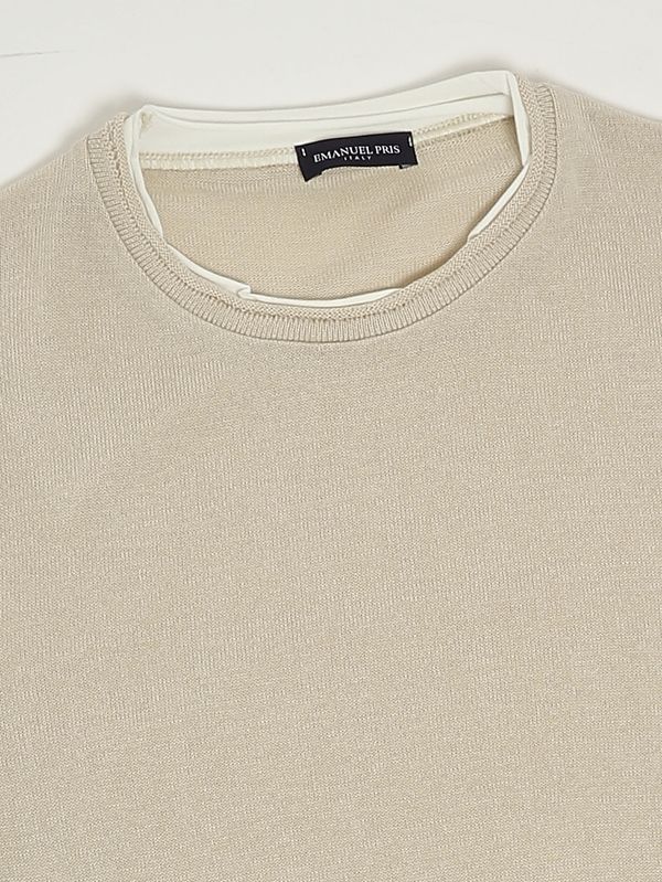 3. Camiseta de algodón para niño Beige Emanuel Pris ets3165r