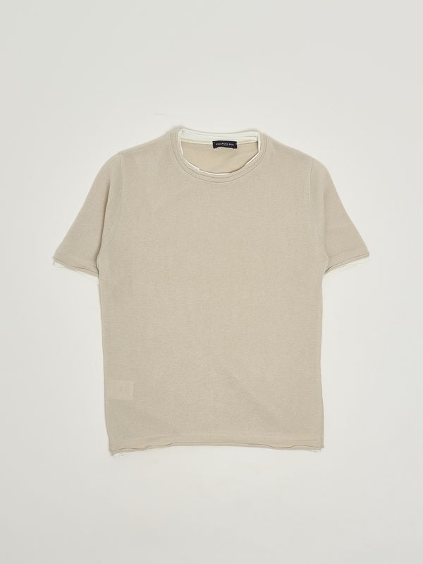 1. Camiseta de algodón para niño Beige Emanuel Pris ets3165r