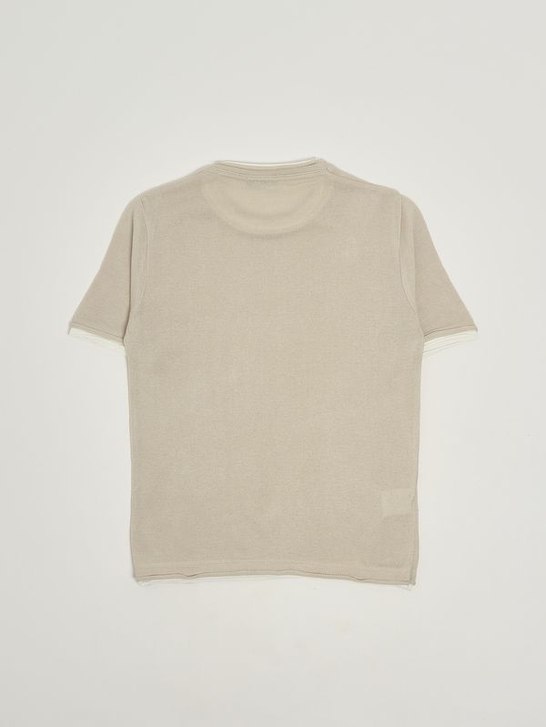 2. Camiseta de algodón para niño Beige Emanuel Pris ets3165r