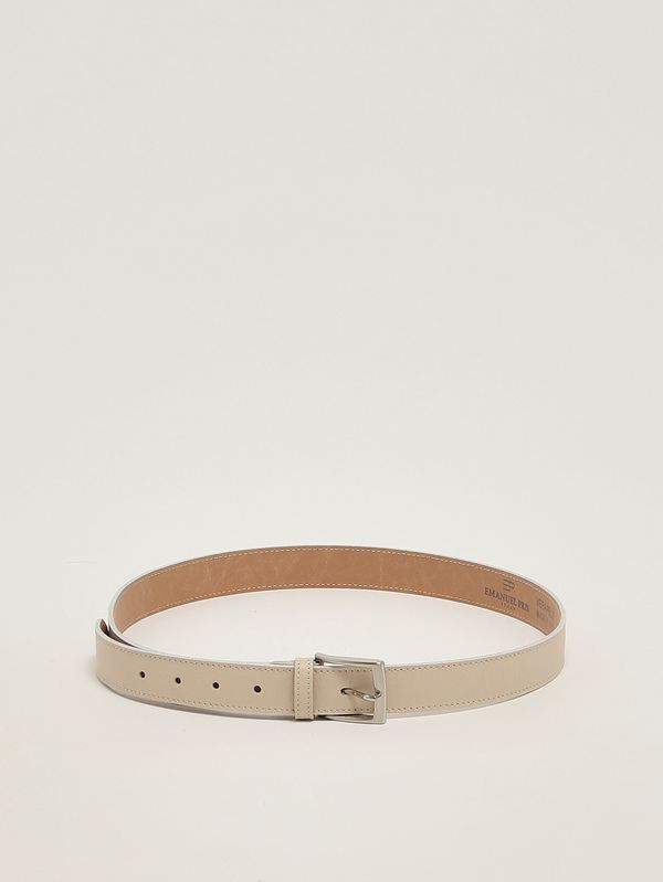 1. Boys' leather belt Beige Emanuel Pris ecn151r
