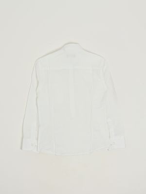 2. Chemise pour garçon en lin et coton Blanc