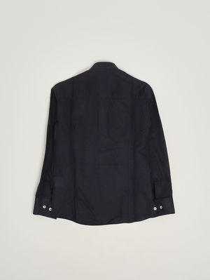 2. Chemise pour garçon en lin et coton Bleu