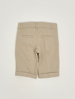2. Bermuda garçon en coton stretch Beige