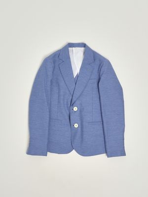 1. Jungen-Blazer aus Baumwollmix Hellblau