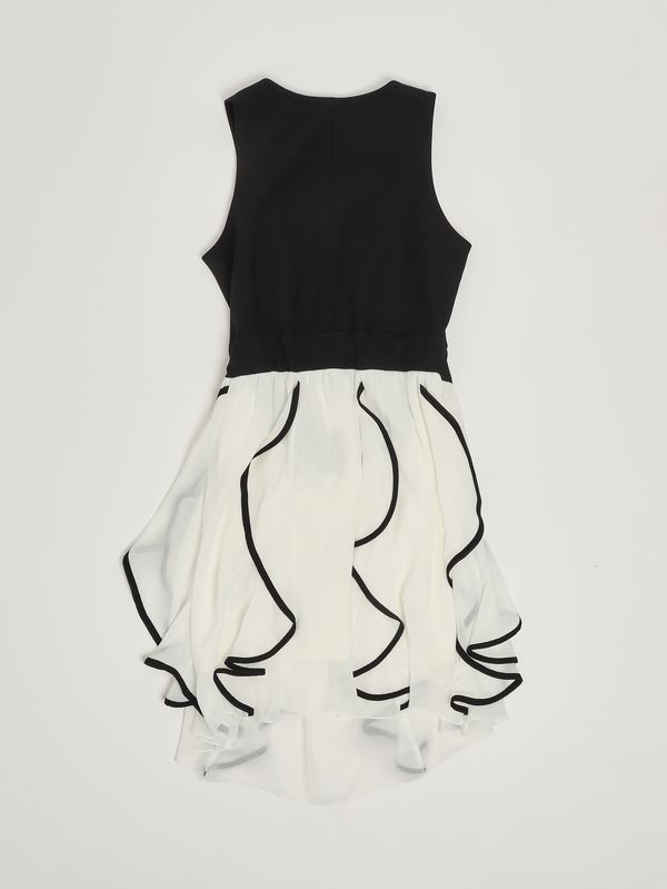 2. Mädchenkleid aus Stretchmaterial Schwarz-Weiß Patrizia Pepe 7a0576a555