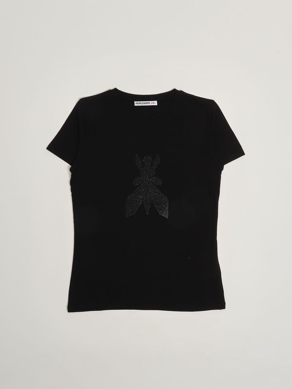 1. Mädchen-T-Shirt aus Stretch-Viskose Schwarz Patrizia Pepe 7m0924j051