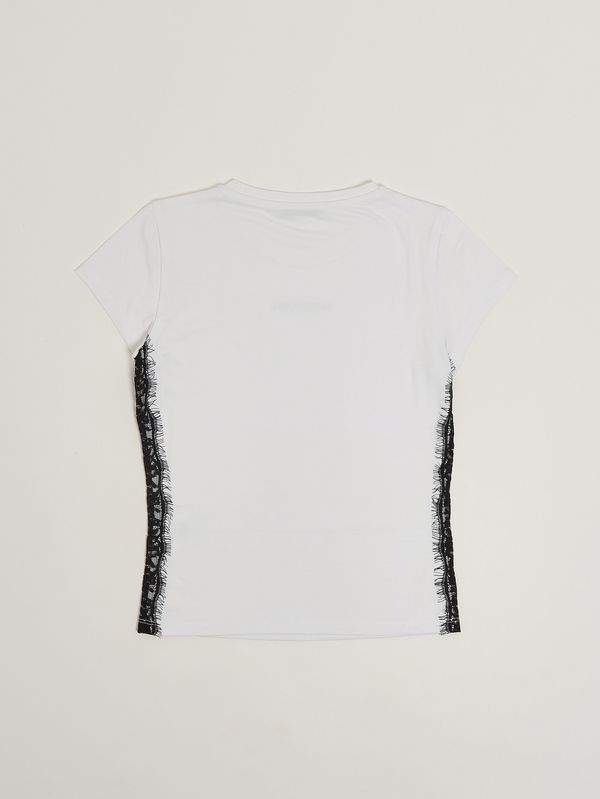2. Mädchen-T-Shirt aus Stretch-Viskose Schwarz-Weiß Patrizia Pepe 7m0965j051