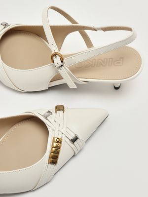 4. Escarpins Gloria 18 en cuir nappa pour femme Lait