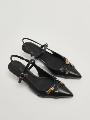 2. Décolleté donna Gloria 18 in pelle nappata Nero