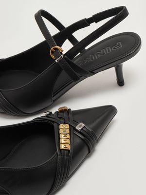 4. Décolleté donna Gloria 18 in pelle nappata Nero