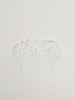 1. Haut en coton stretch pour fille Blanc