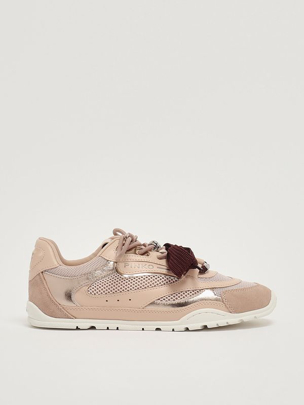 1. Zapatillas de mujer Yulia de piel Rosa Pinko ss0185p020