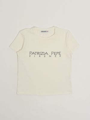 1. Girls' stretch cotton T-shirt Black-White