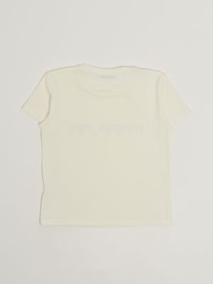 2. Girls' stretch cotton T-shirt Black-White