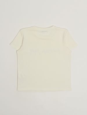 2. Girls' stretch cotton T-shirt White-Gold