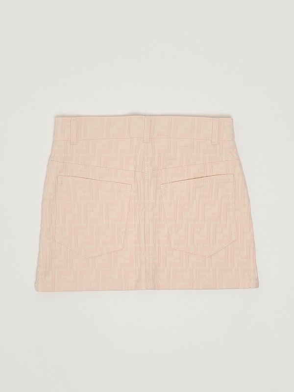 2. Mädchenrock aus Stretch-Baumwolle Rosa Fendi jfe203avw1