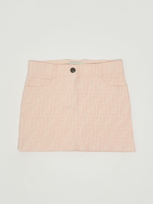 Jupe fille en coton extensible Rose Fendi