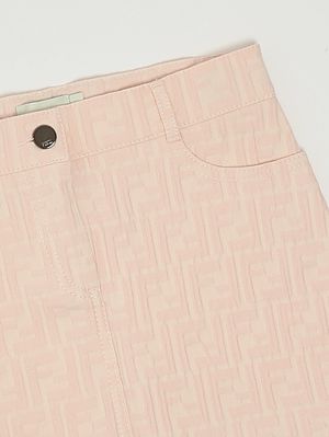 3. Mädchenrock aus Stretch-Baumwolle Rosa