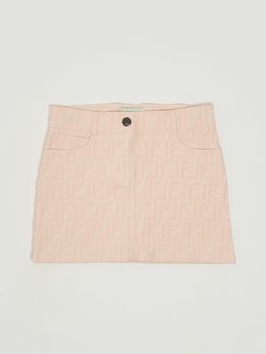1. Mädchenrock aus Stretch-Baumwolle Rosa