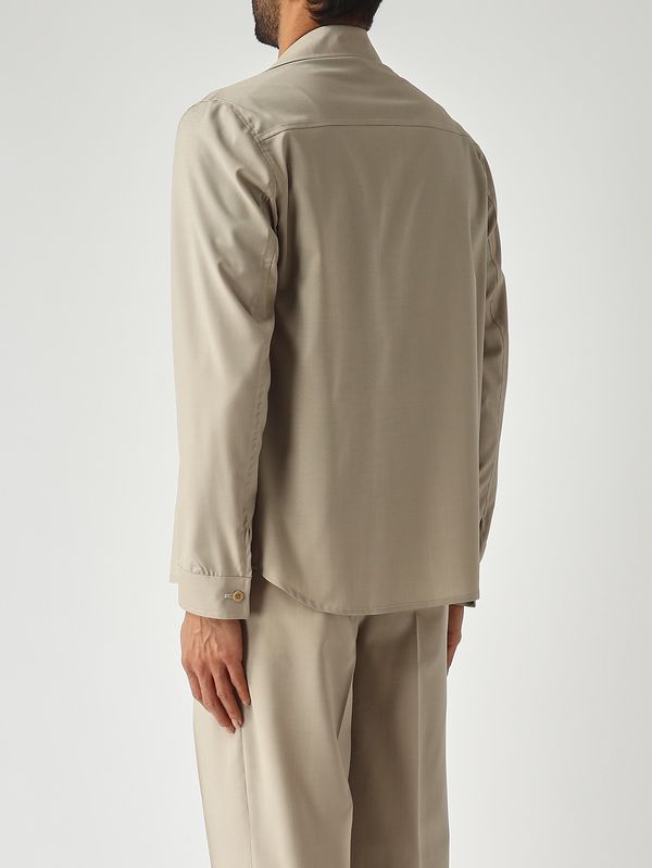 4. Herren-Overshirt John aus Wolle Kaki Briglia john300108