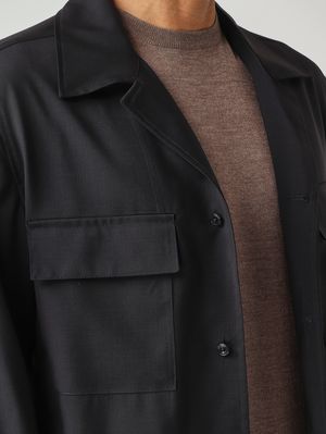 5. Surchemise John en laine pour homme Marine