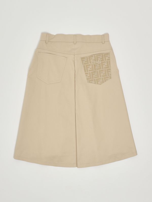 2. Jupe fille en coton stretch Beige Fendi jfe205as5y