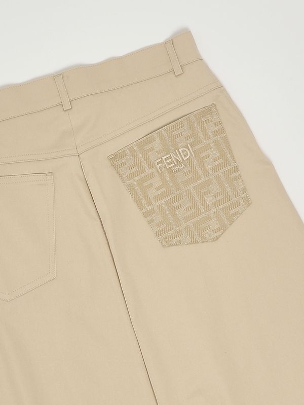 3. Jupe fille en coton stretch Beige Fendi jfe205as5y