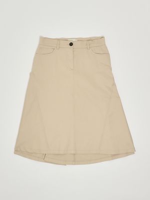 1. Jupe fille en coton stretch Beige