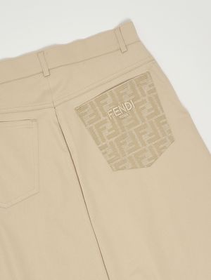3. Jupe fille en coton stretch Beige