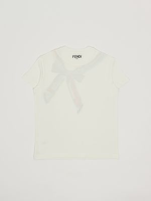 2. Girls' cotton T-shirt White