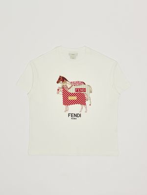 1. T-shirt fille en coton Blanc