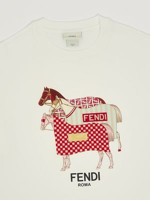 3. T-shirt fille en coton Blanc